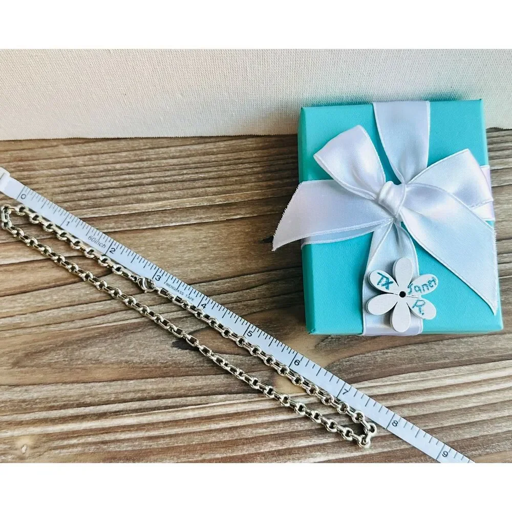 Rare and Retired Tiffany & Co Donut Link Necklace Chain 16” - Picture 6 of 8